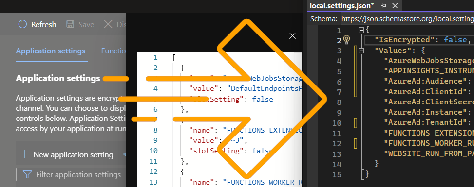 Fetch Azure Function Settings for Local Development